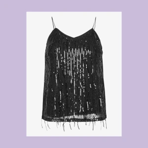 Partytopp med paljetter - Helt oanvänt linne perfekt till fest! Storlek 40 men passar S/M. Nypris 350kr 🖤