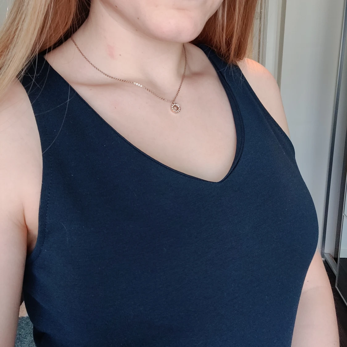 Marinblå klänning - 90