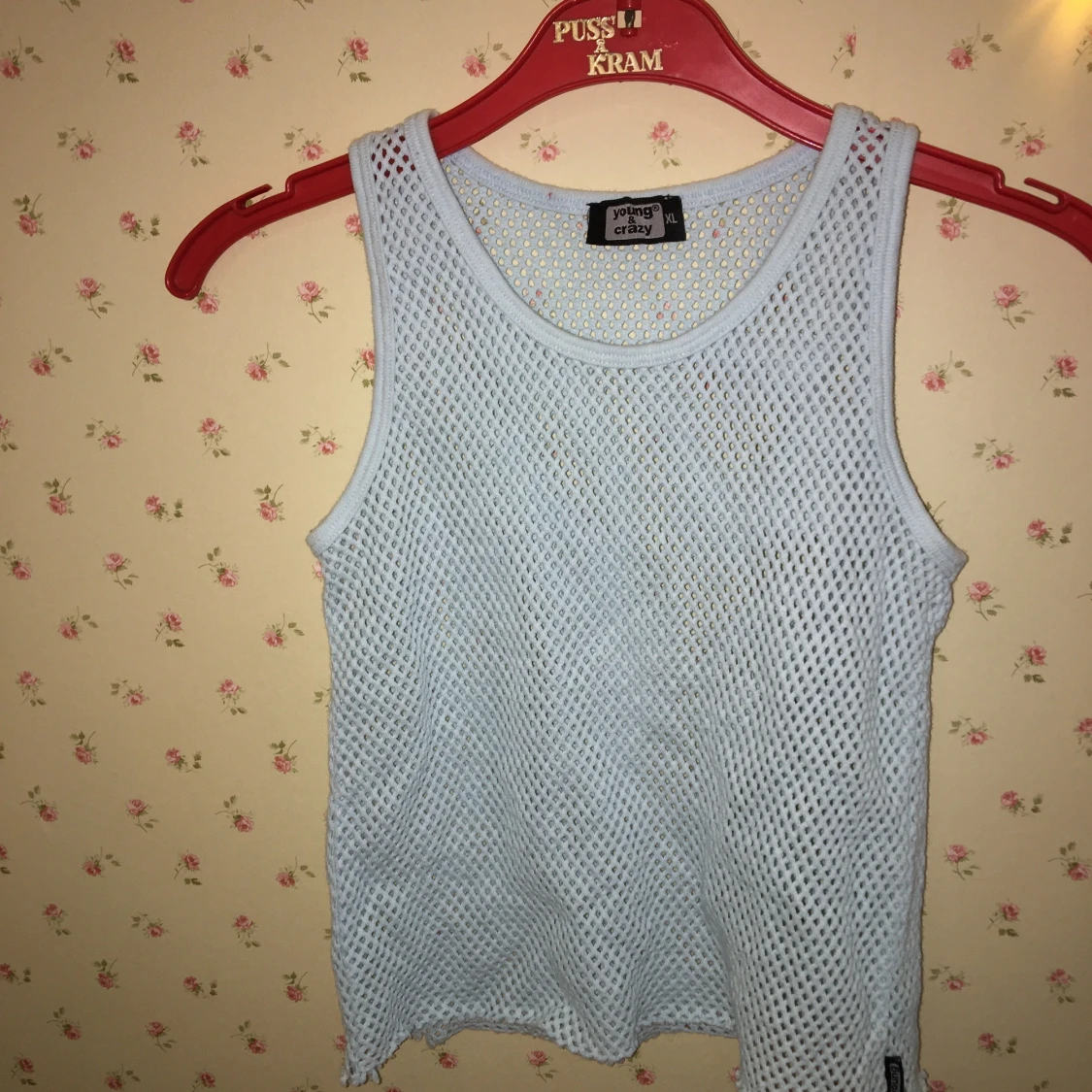 Ljusblått nätlinne