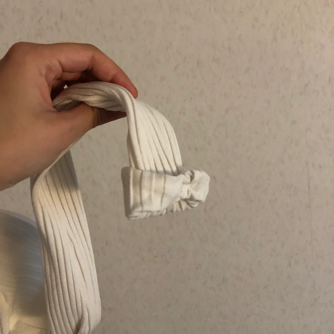 Vit ribbad topp 36 - 90