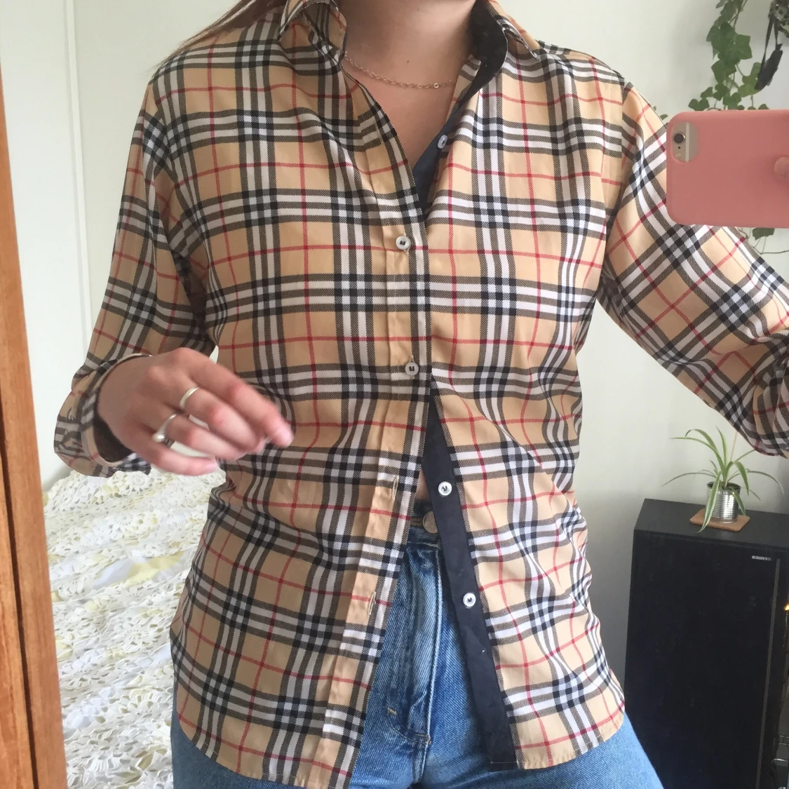 Rutig skjorta retro vintage burrberry - 91