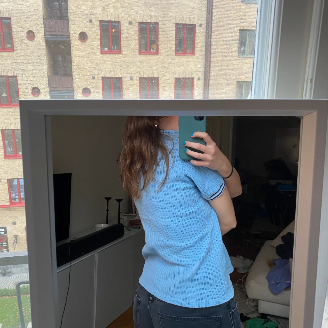 Trendig blå 90s T-shirt  - 90