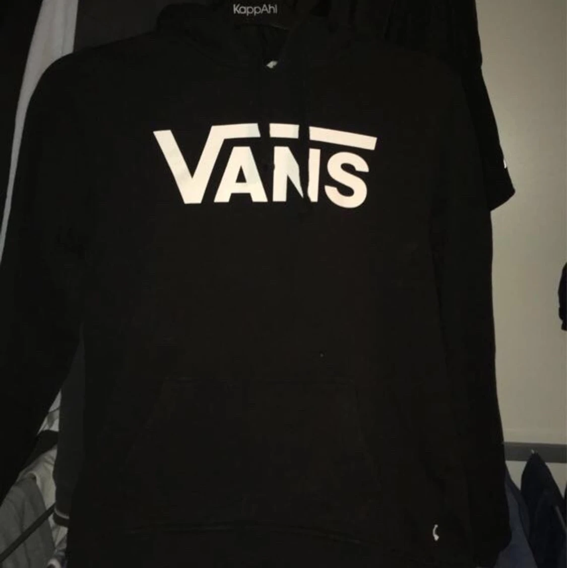 Svart vans hoddie i stl S