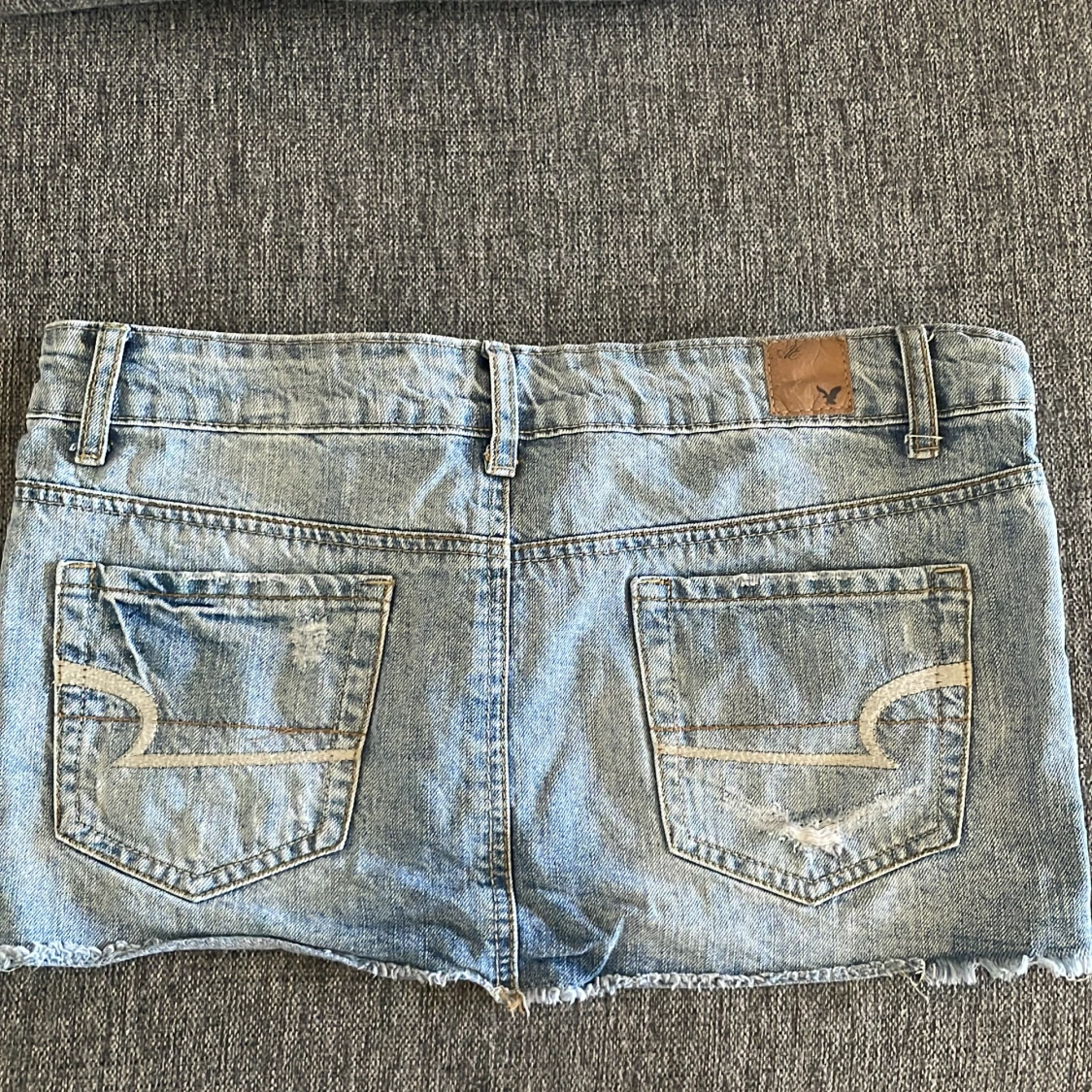 lågmidjad jeanskjol  - 90