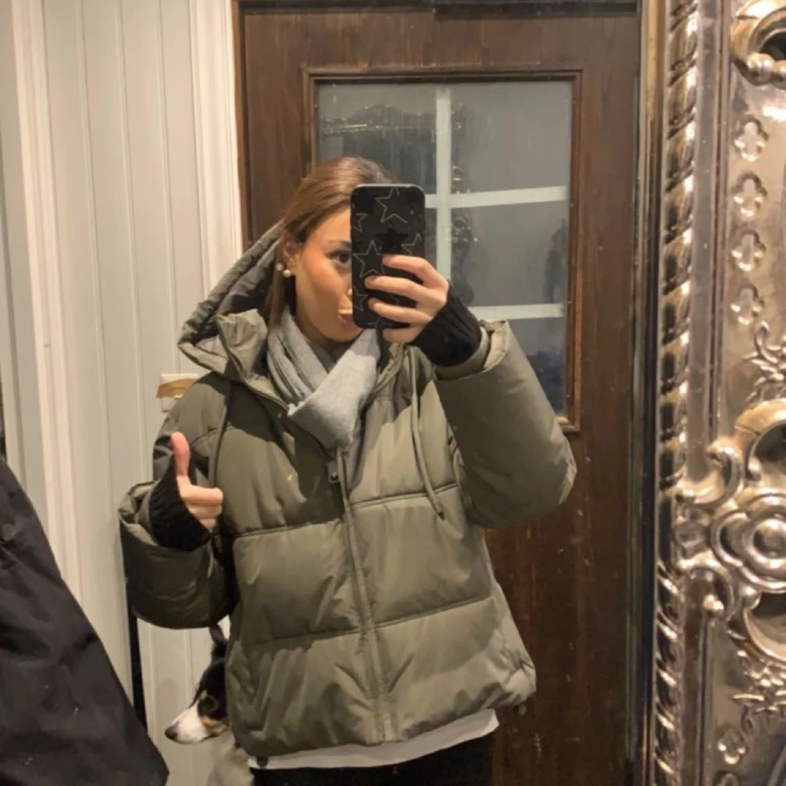  grön vinterjacka zara 