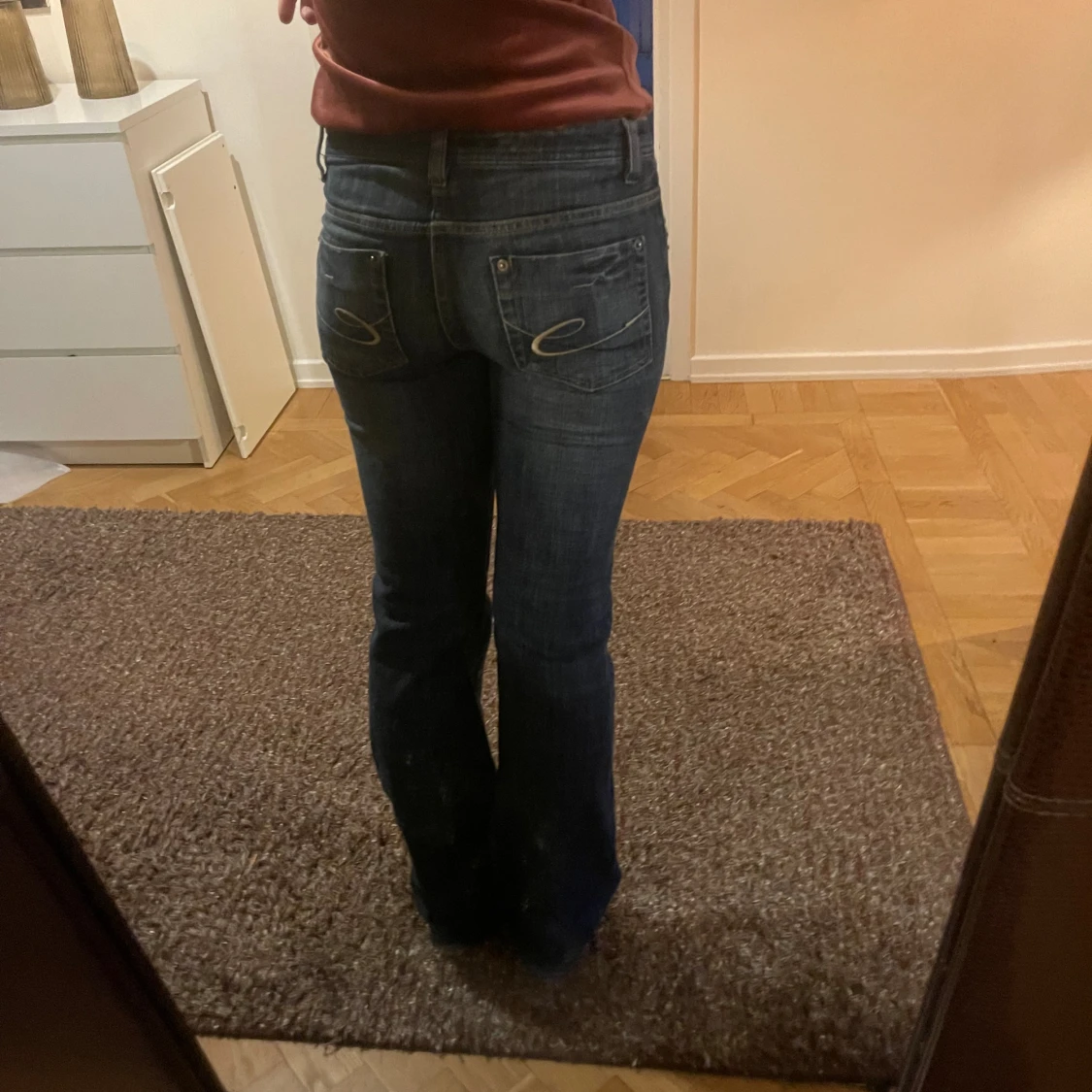 lågmidjade jeans - 90