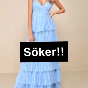 Söker denna ljusblå klänning från lulus.com i storleken S eller M!! Kan själv stå för fraktkostnad💕💕