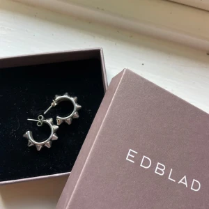 Edblad örhängen  - Säljer Edbladörhängerna i silver då jag nu andvänder guldsmycken. Har andvänt dom ca 3-4 ggr så de är som nya i jättefint skick! 