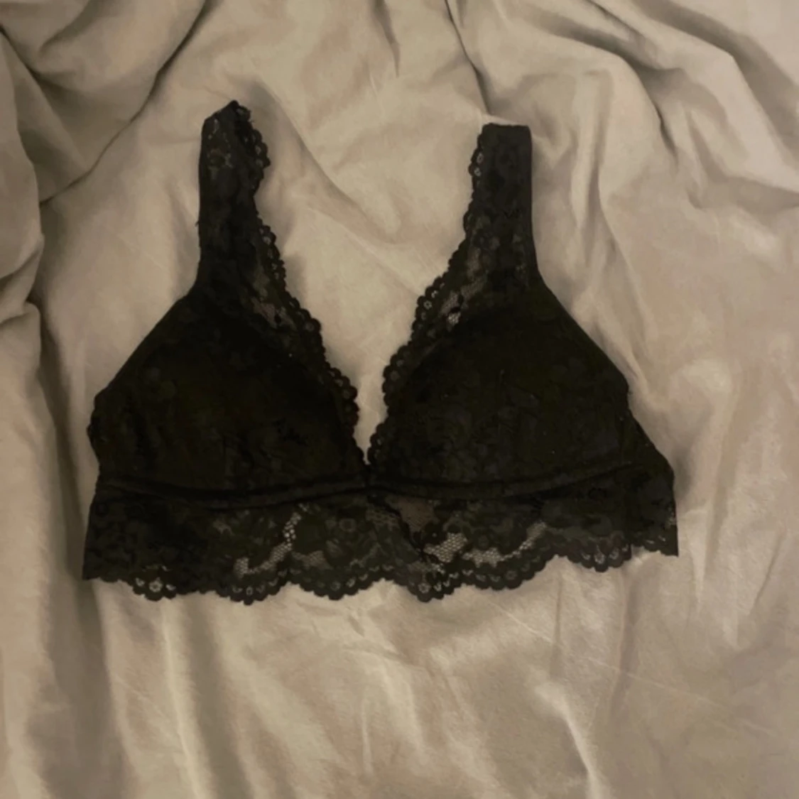 Svart spets bralette