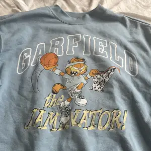  It’s a sweater with Garfield playing basketball