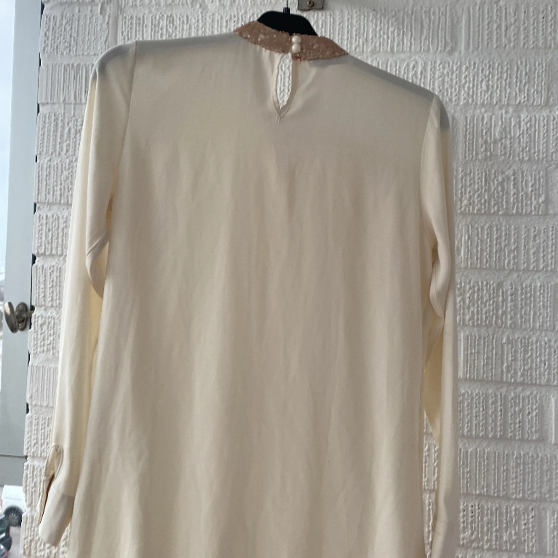 Vit lång tröja - 90