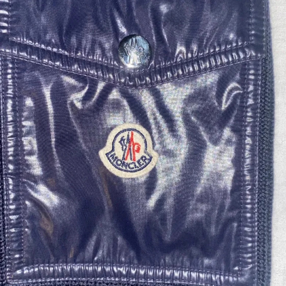 Moncler navy tricot zip up cardigan - 90