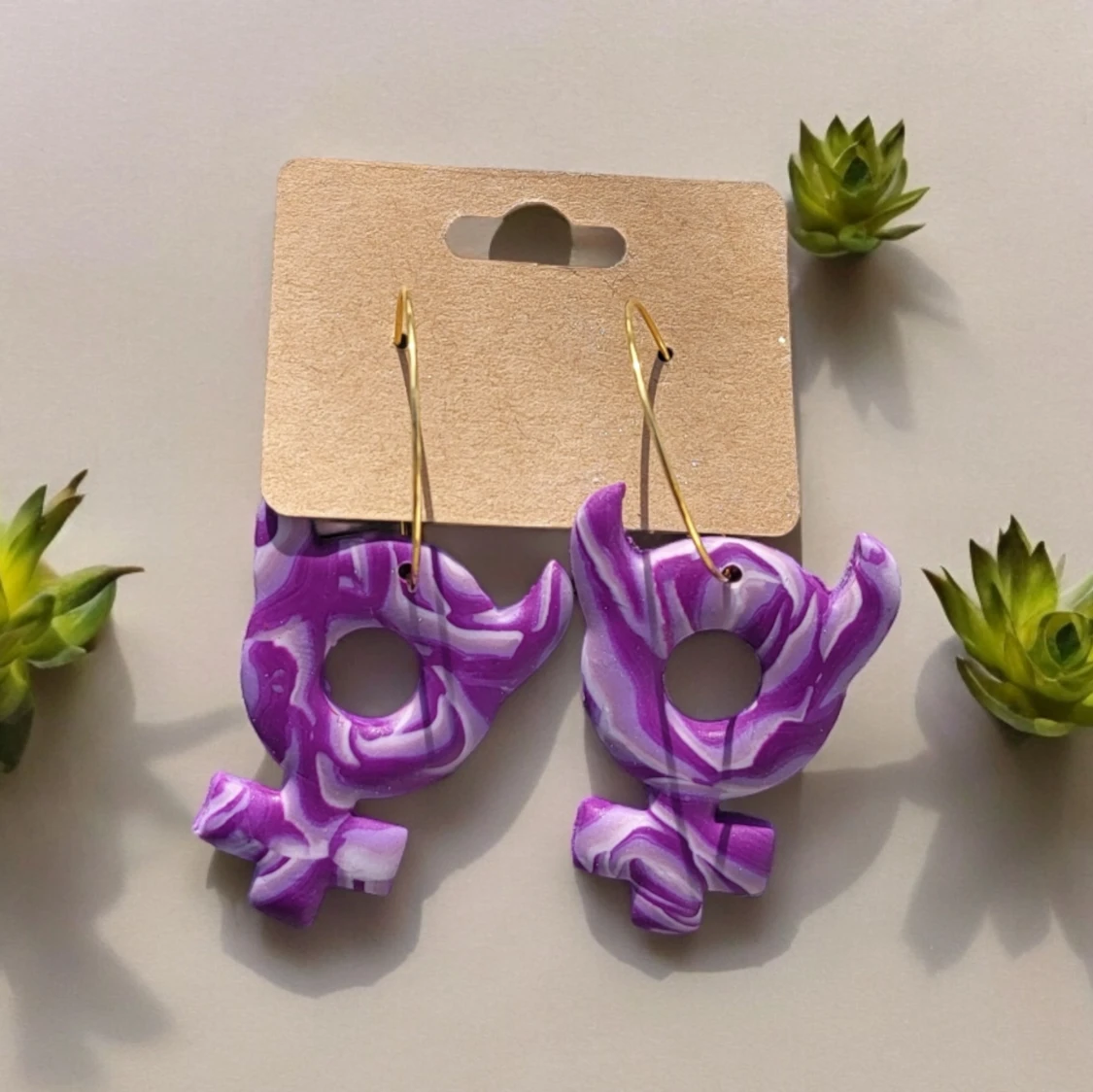 Bad girl. Polymer lera örhängen