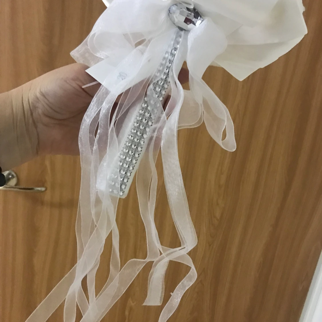 Bröllop Brud Kristall Sidan Satin Konstgjord Bukett  - 91