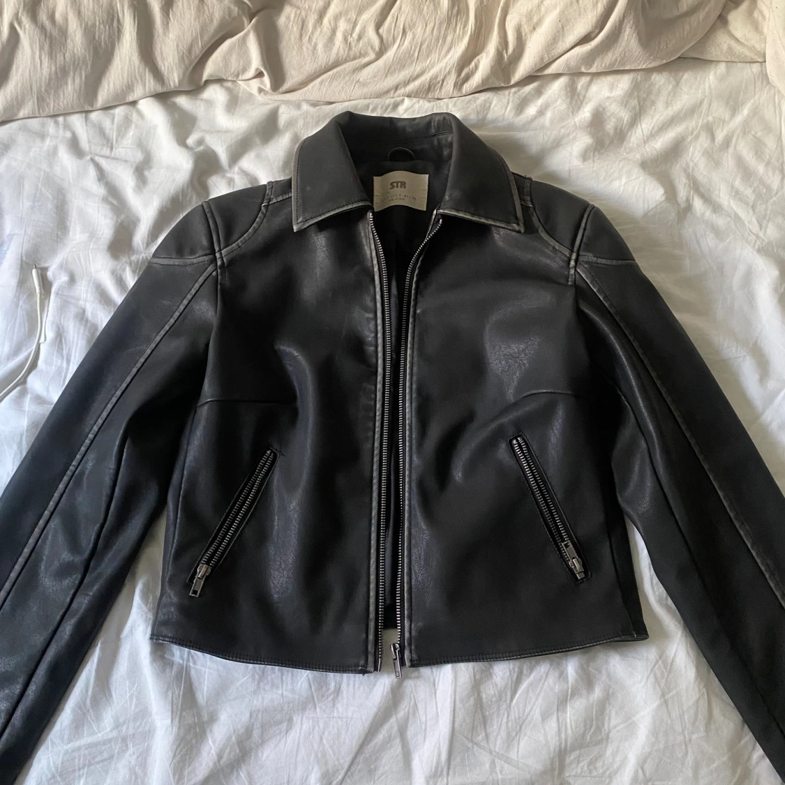 Läder jacka