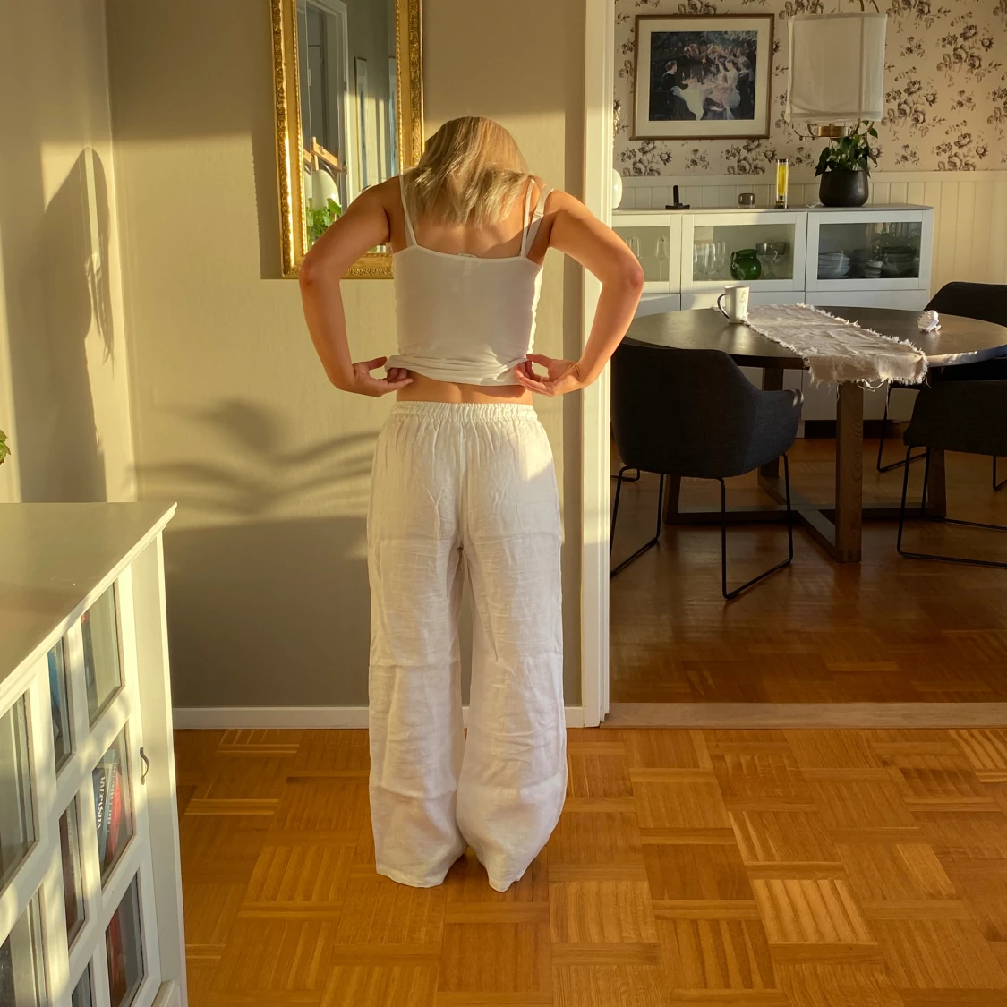 Lågmidjade linnebyxor  - 91