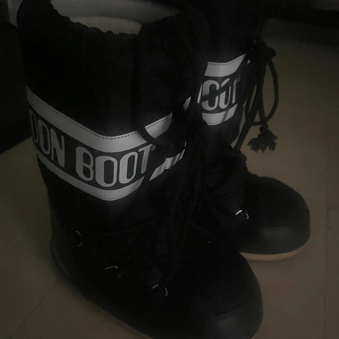 Moon Boots Svarta Nylon 38-40