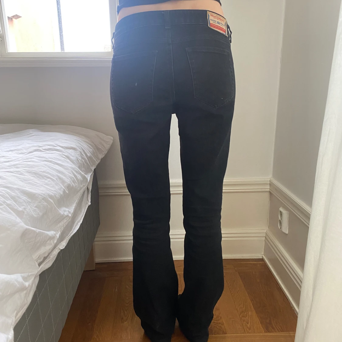 Lågmidjade bootcutjeans - 90