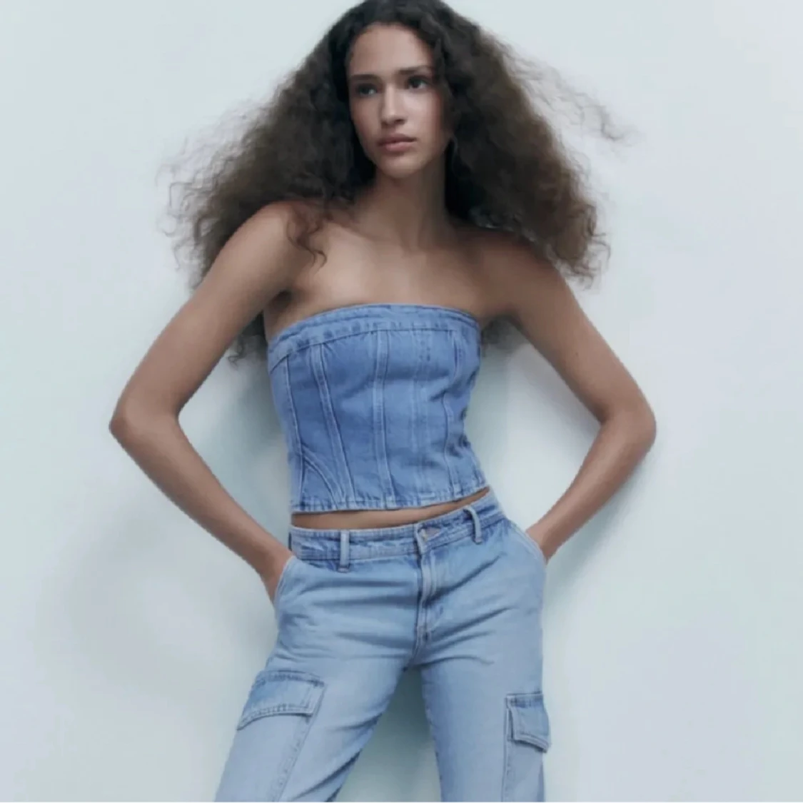 Jeans topp från zara - 90