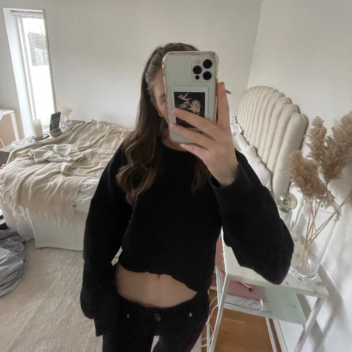 Svart croppad tröja från zara