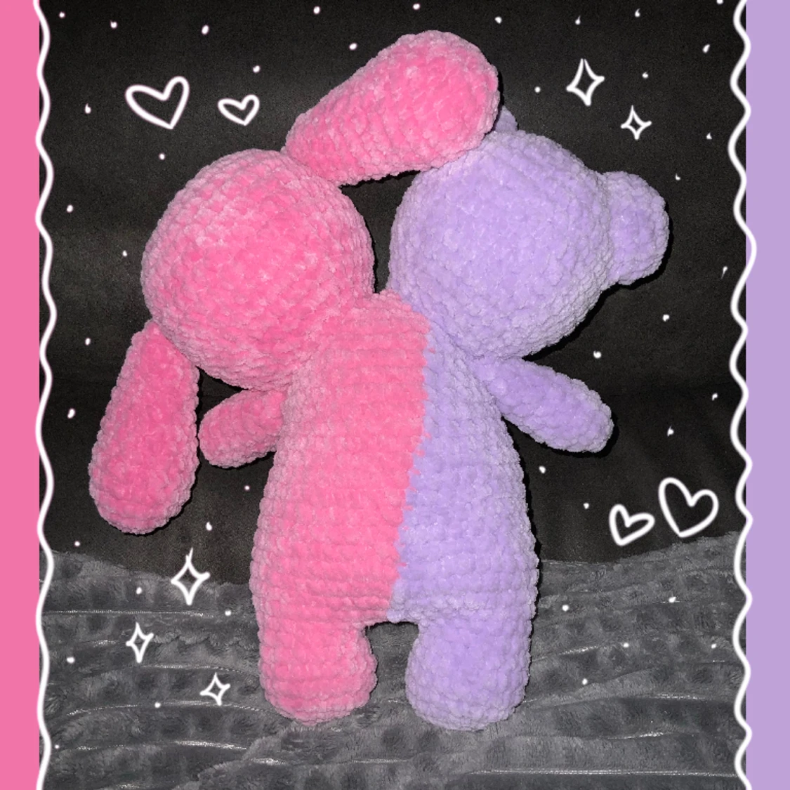 💜🩷Tvåhövdad plysch 🩷💜 - 90