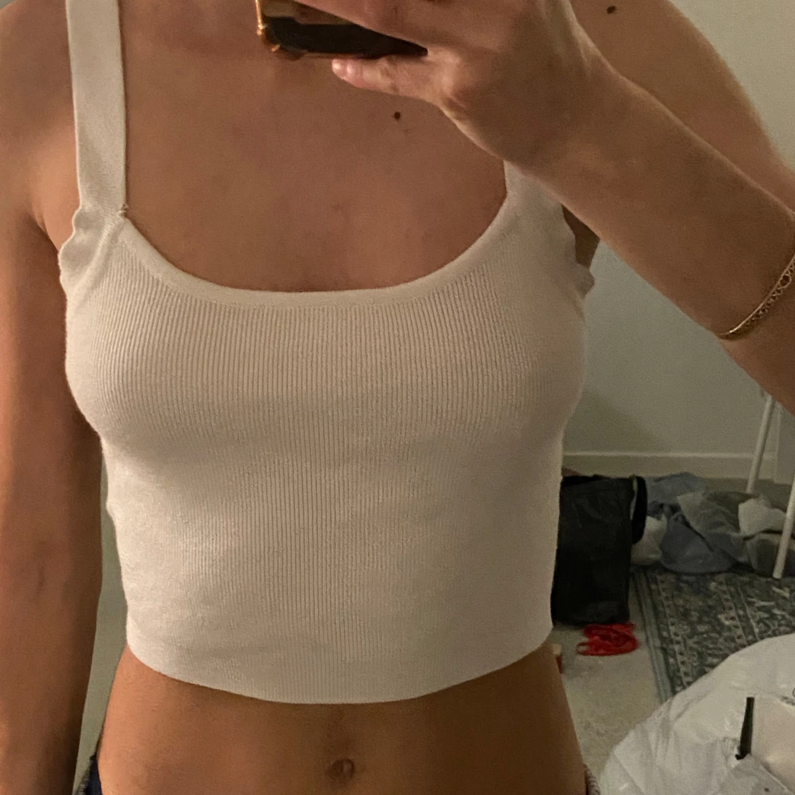 Ribbad tanktop  - 90