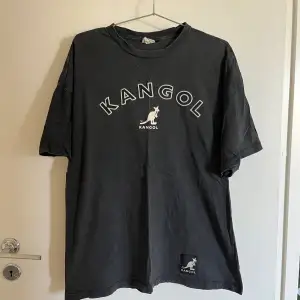 En oversized t-shirt från H&Ms sammarbete med Kangol. Tröjan är grå/svart och i bra skick 🦘