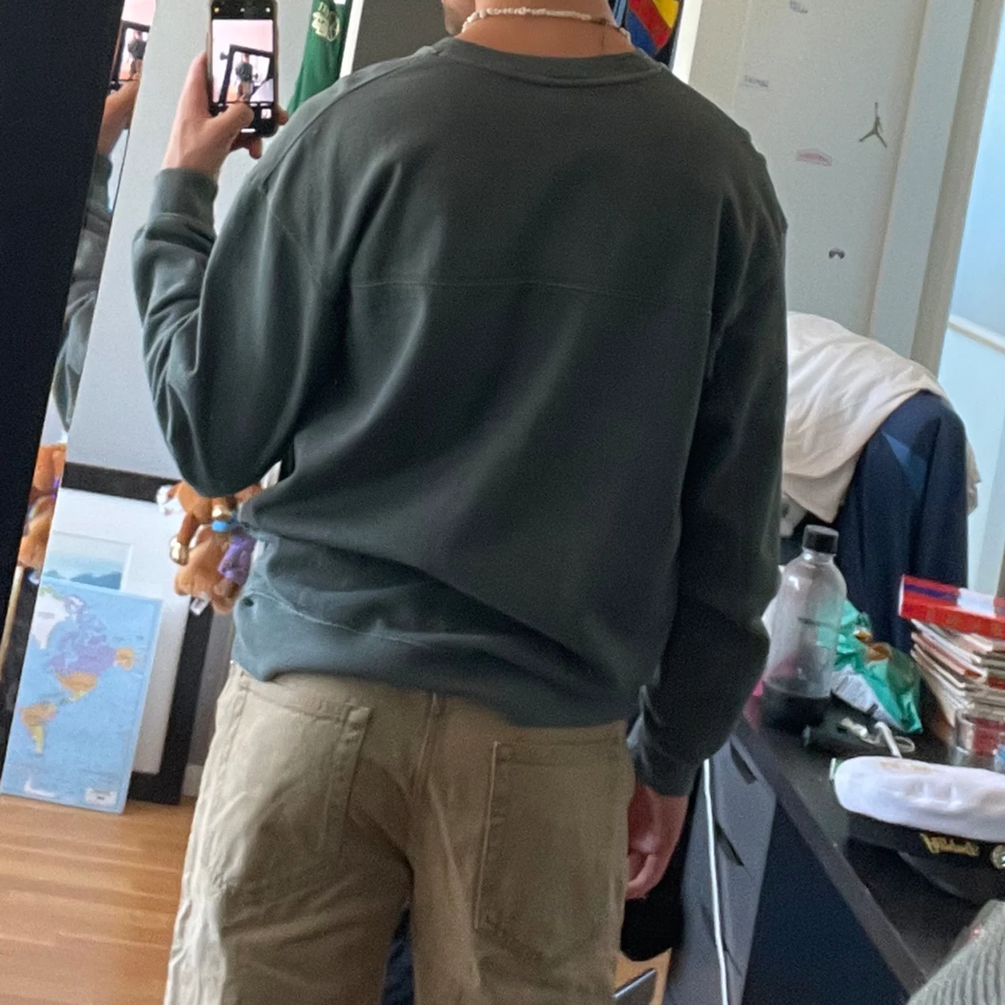 Mörkgrön sweatshirt - 90