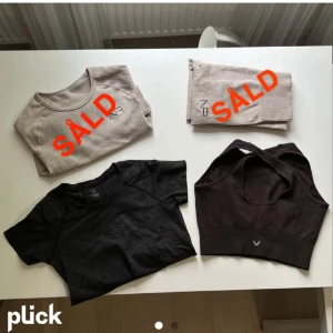 Träningskläder  - Allt i storlek XS UTOM de svarta shortsen (stl S)  99kr /st UTOM gymshark tröjan, den kostar 159kr (finns byxor till, se tidigare annons)