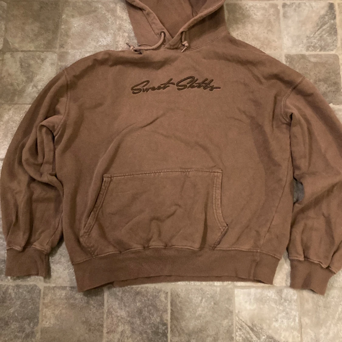 Brun baggy skate hoodie