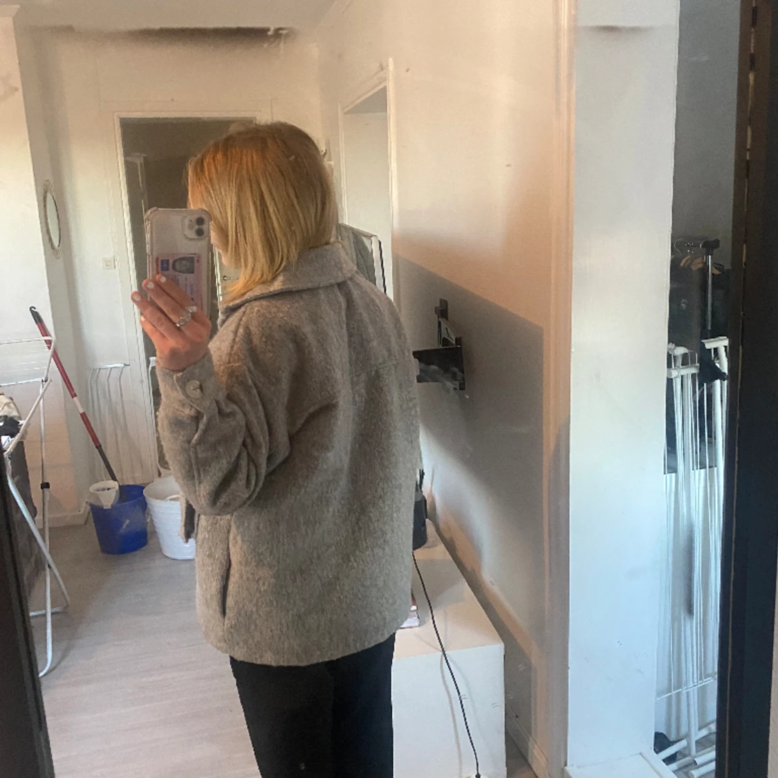 Grå kort kappa - 90