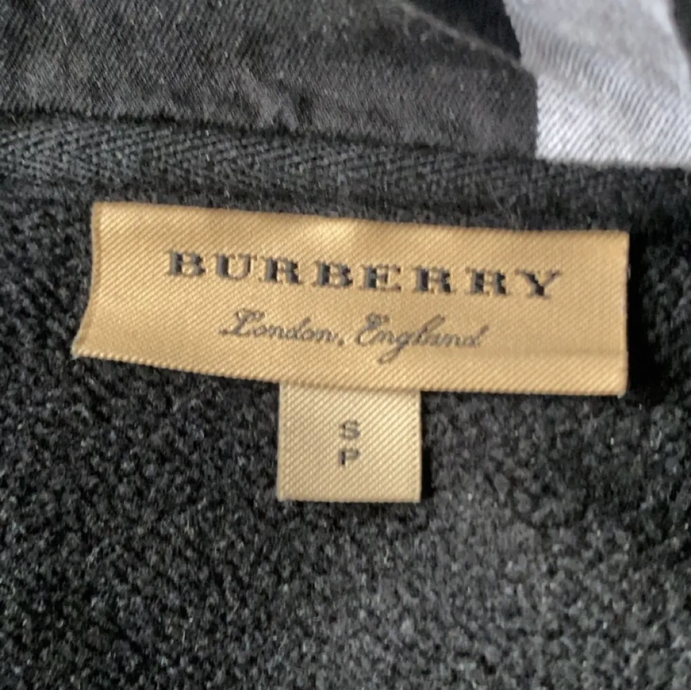 Svart burberry hoodie 1:1 skick 8/10 inte använd mycket inga fläckar säljer eftersom den är för liten pris kan sänkas . Hoodies.