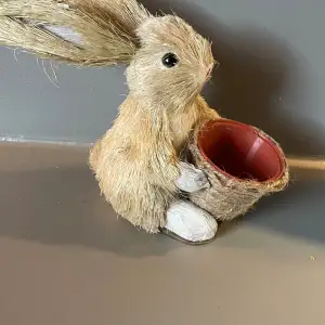 Hare som håller i en kruka 