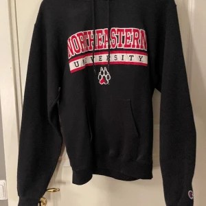 Hoodie - Svarts skön hoodie från Champion. Står ej storlek men sitter som en M. Lite nopprig annars bra skick!💓