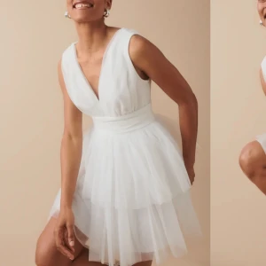 Tyllklänning  - Vit tyllklänning från ginatricot säljer då jag aldrig hann returnera!! Så prislapp är kvar!! (Slutsåld på internet)