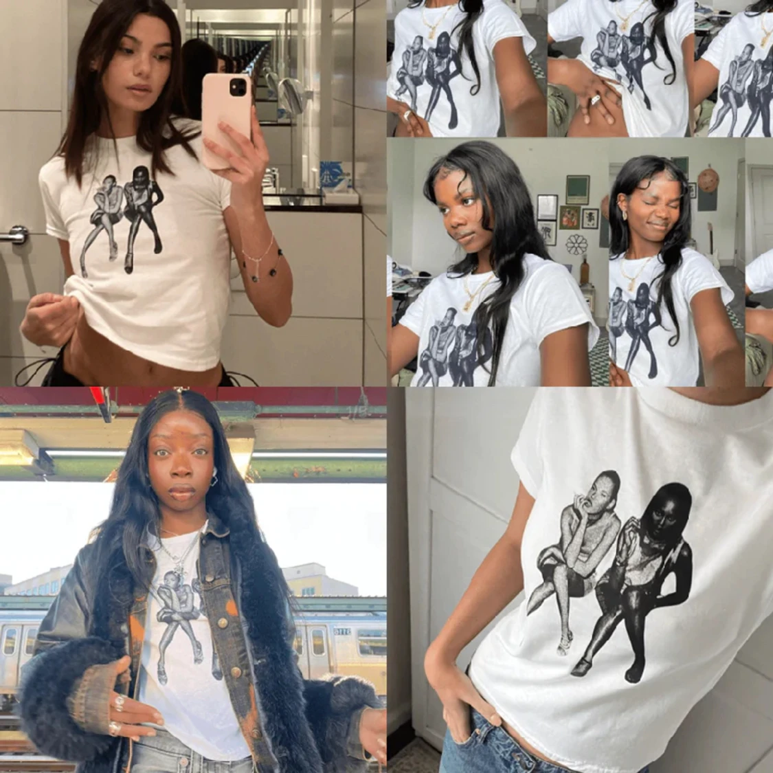 Print we trust baby tee - 91