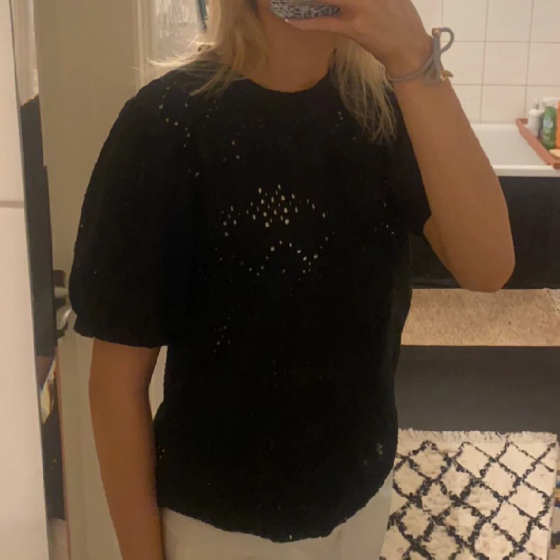 Svart kortärmad tröja - 90