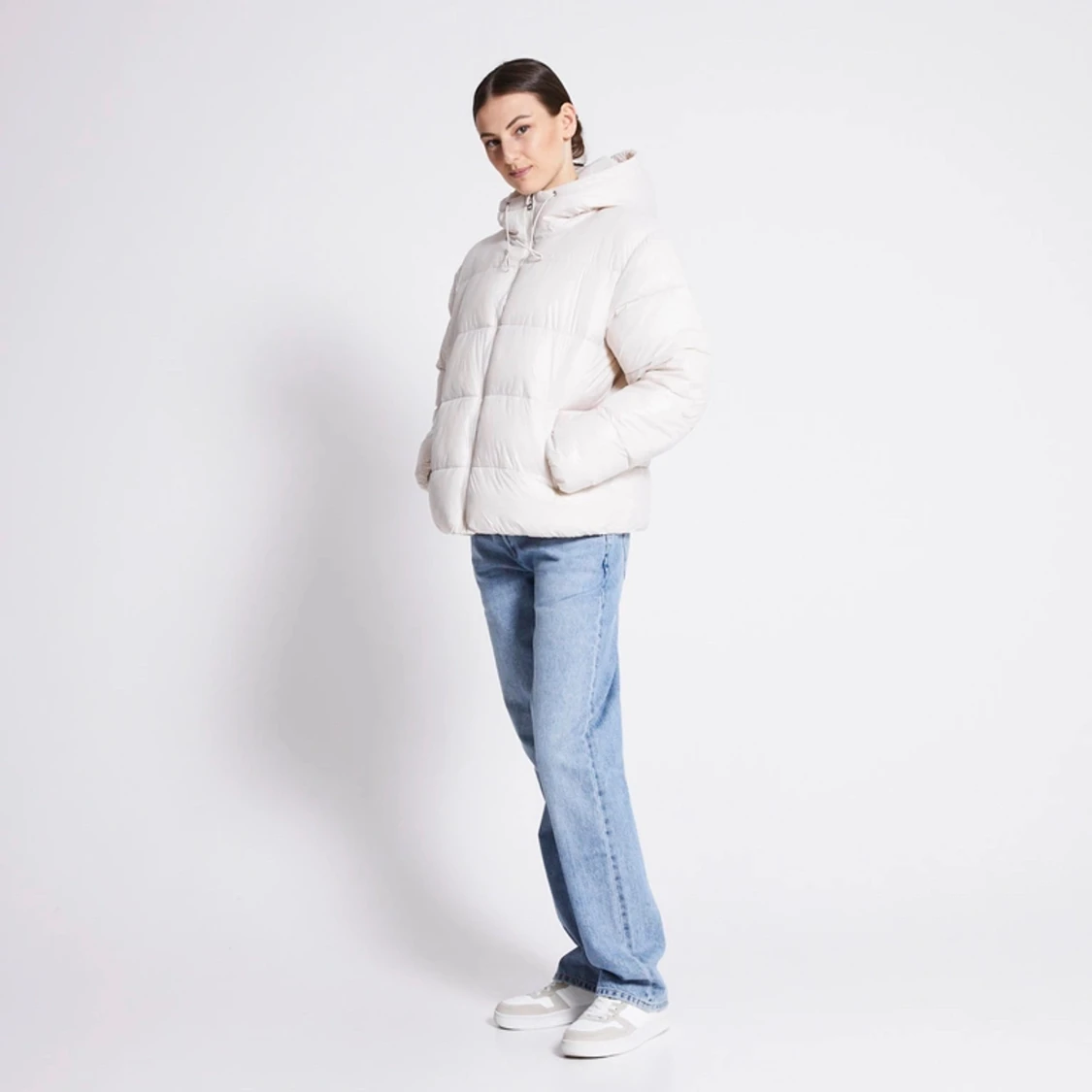 Puffjacka vit lager 157 - 91