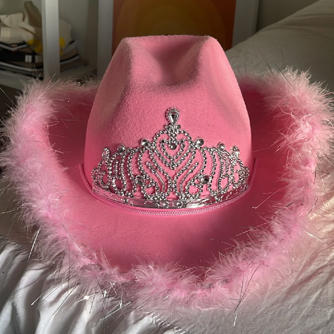 Rosa cowboy hatt  - 90