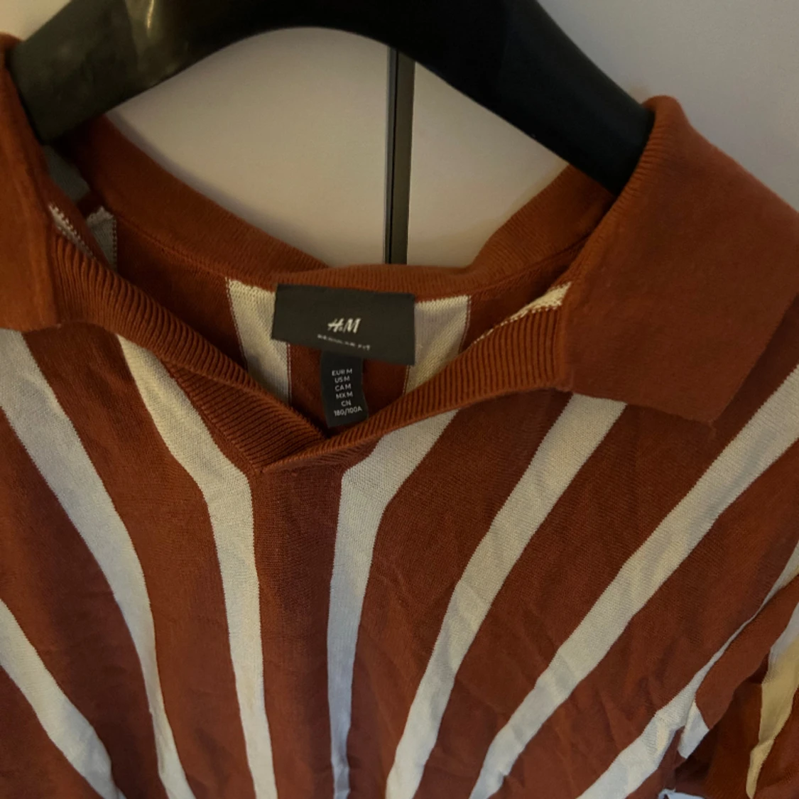 Randig stickad tröja - 90