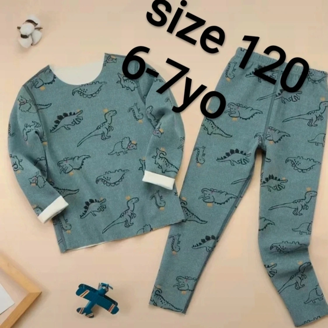 1 set of  thermal underwear / PJs for kids 6-7 yo