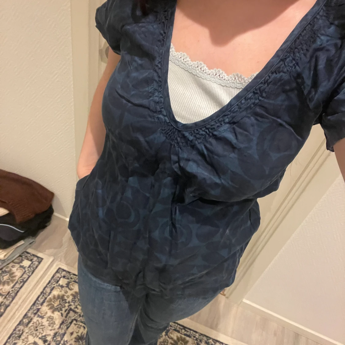 Blå tröja/blus - 91