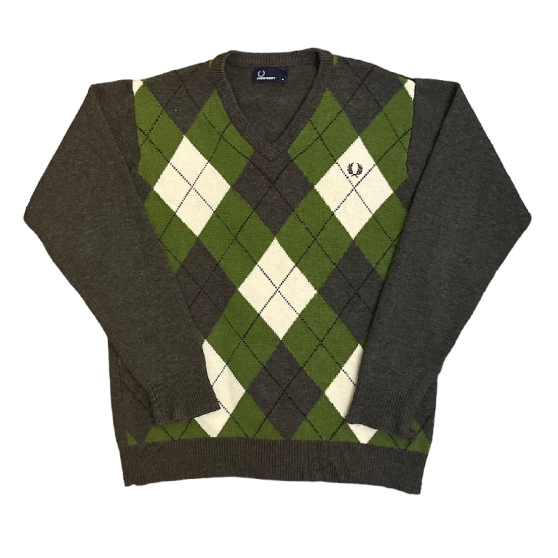 Fredperry stickad argyletröja