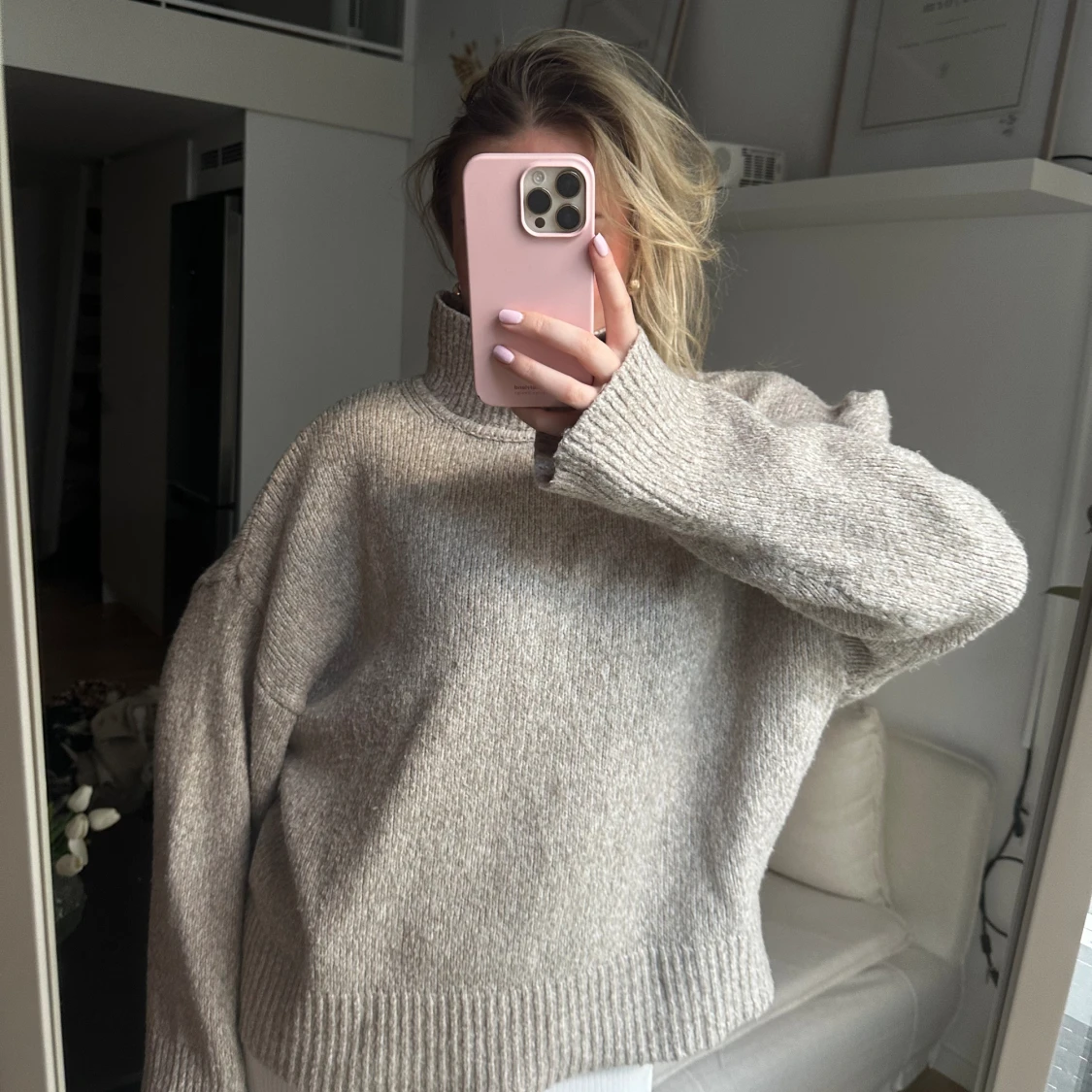 Jätteskön stickad tröja - 90