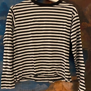 1 Svart-Vit och 1 röd-vit randig långärmad - Köpte de här tröjorna från Monki för 2 år sedan och kom mycket till användning då. Väldigt sköna och lätta tröjor som funkar året runt. 50kr styck och 100kr för båda 