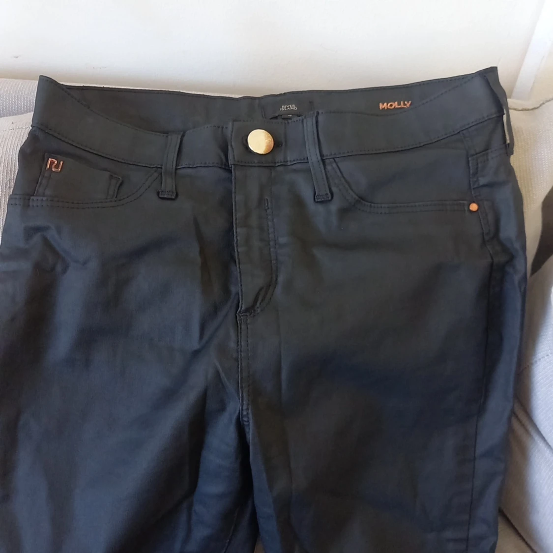 Fake läder/skinn byxor