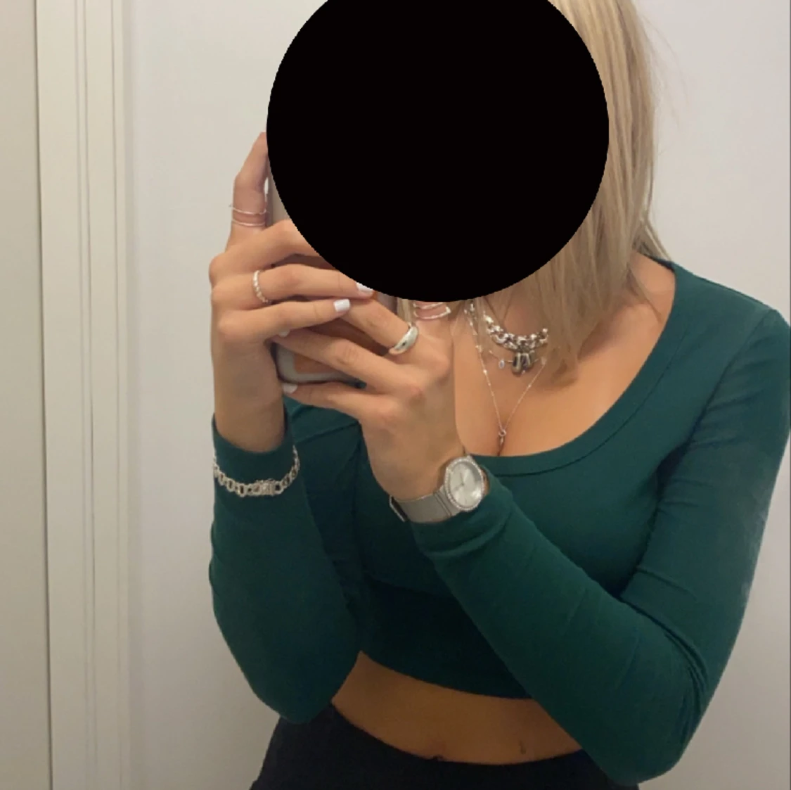 mörkgrön topp - 90