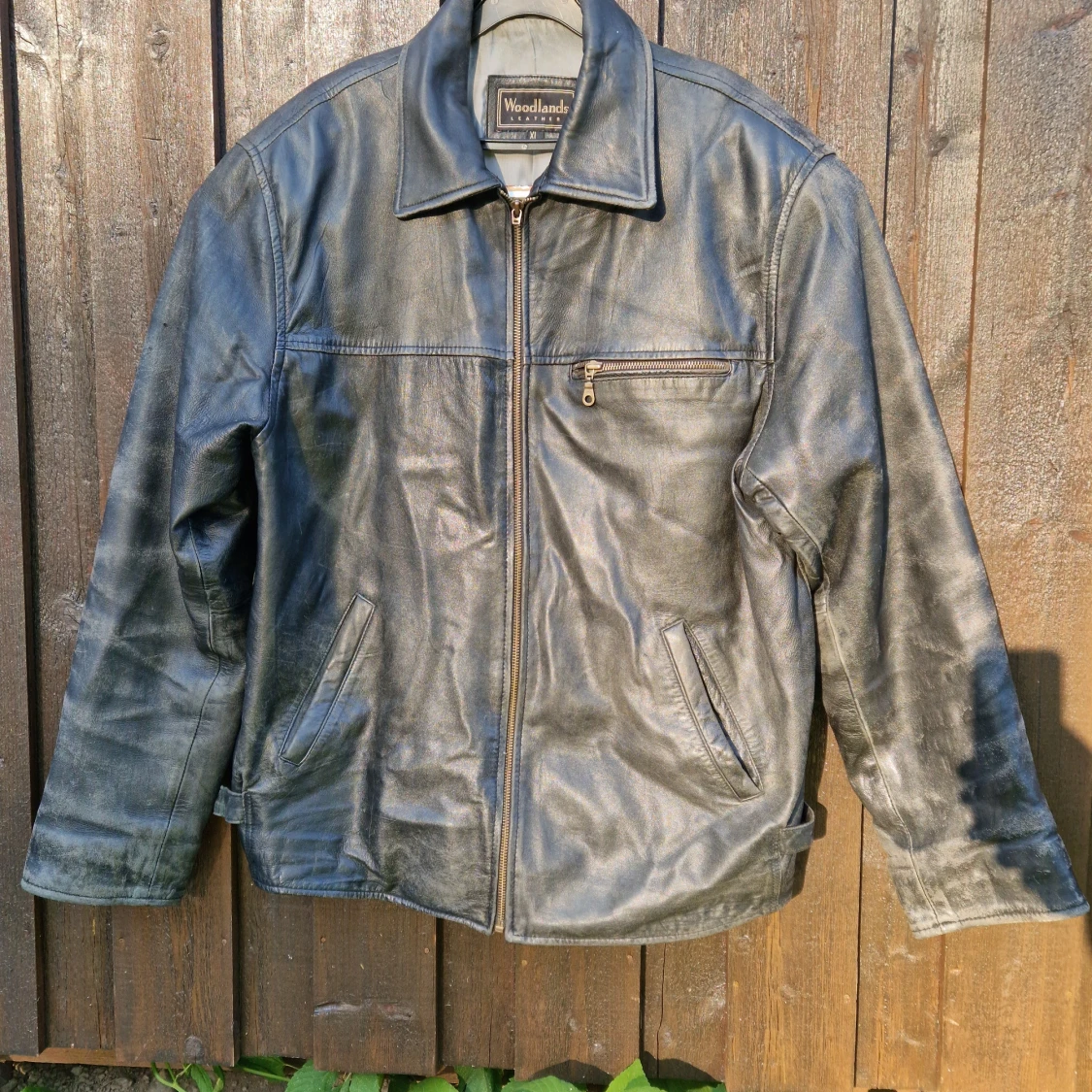 Woodlands läder jacka