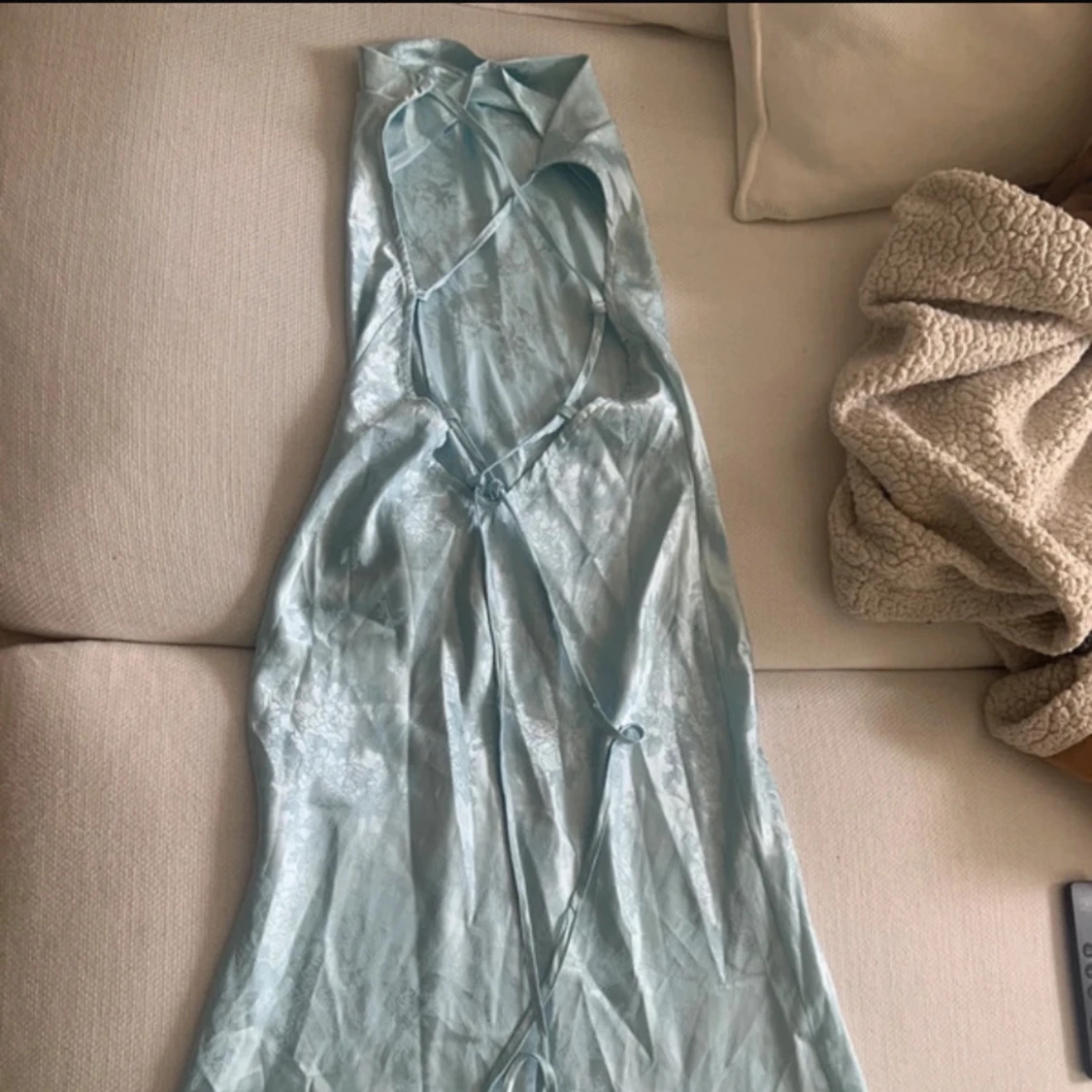 Blue silk dress  - 90