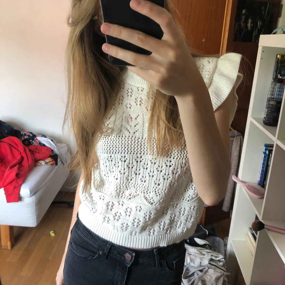Stickad topp - 90